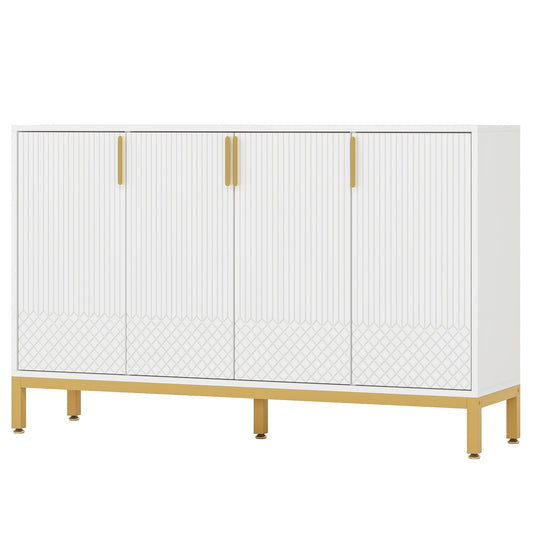 Sideboard Buffet, 59" Luxury Buffet Storage Cabinet with 4 Doors Tribesigns