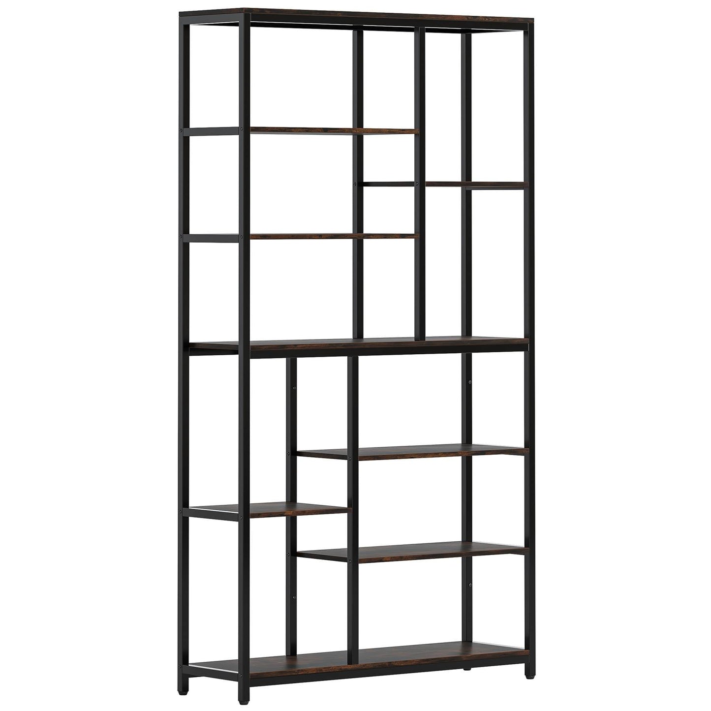 Tribesigns Bookshelf, 79 inches Tall Etagere, 8-Tier Staggered Bookcase Tribesigns