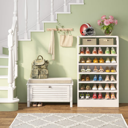 8-Tier Shoe Rack, Wooden Shoe Shelf Shoe Storage Cabinet Tribesigns