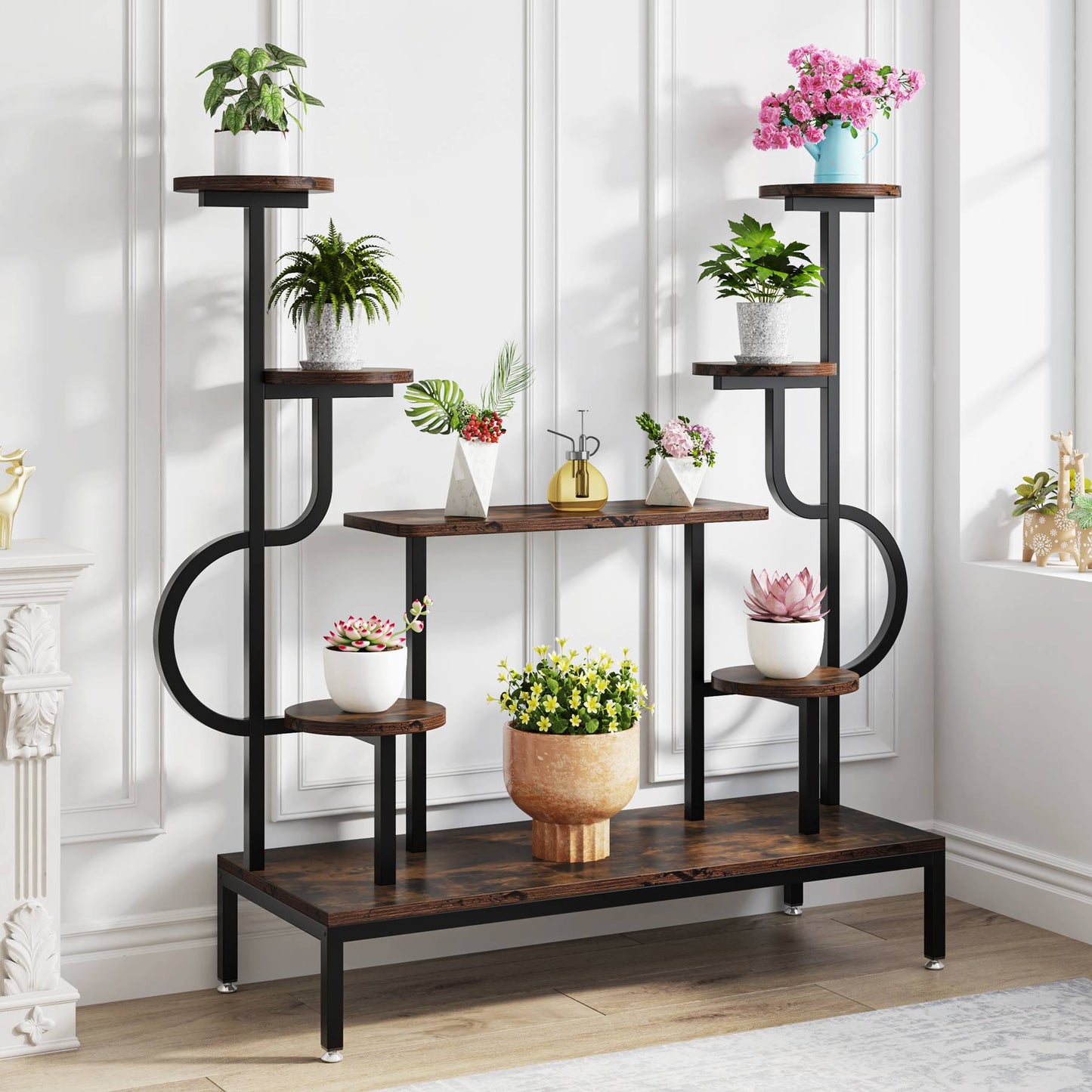 Plant Stand, 8-tier Potted Ladder Holder Flower Rack Shelves Tribesigns