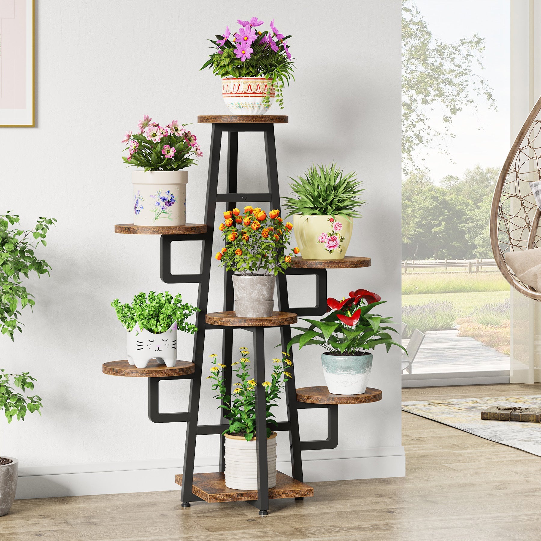 Plant Stand, 7 Tier Plant Pots Holder Rack Flower Stand Shelf Tribesigns