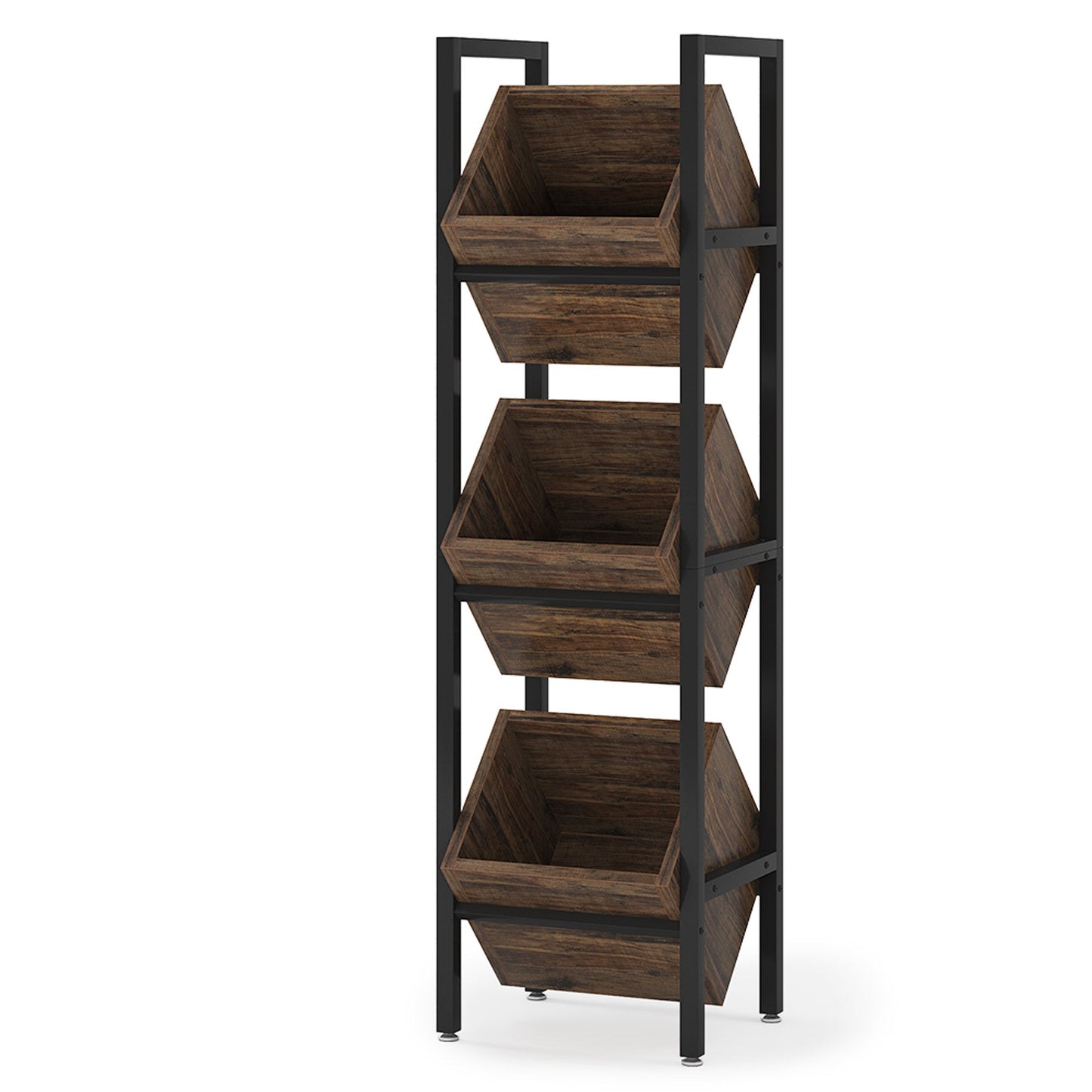 Wine Rack, 3 Tier Freestanding Wine Storage Stand Tribesigns