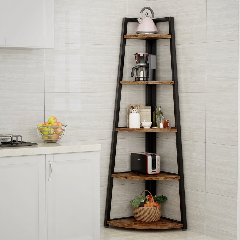 Tribesigns Corner Shelf, 70" Tall Corner Ladder Shelf Small Bookshelf Tribesigns