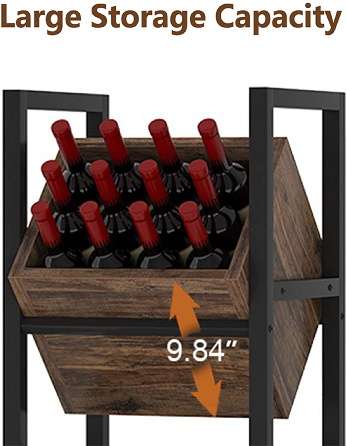 Wine Rack, 3 Tier Freestanding Wine Storage Stand Tribesigns