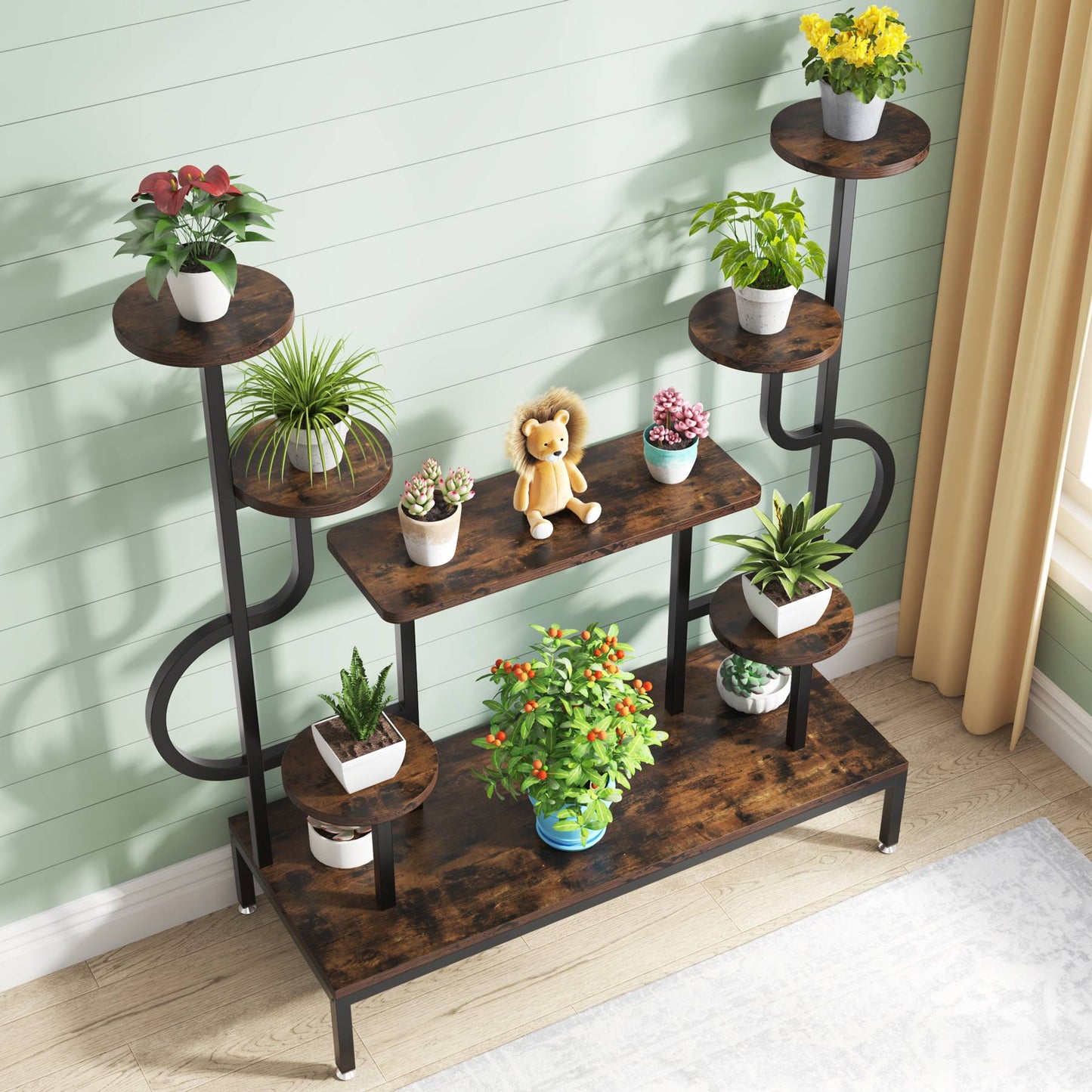 Plant Stand, 8-tier Potted Ladder Holder Flower Rack Shelves Tribesigns