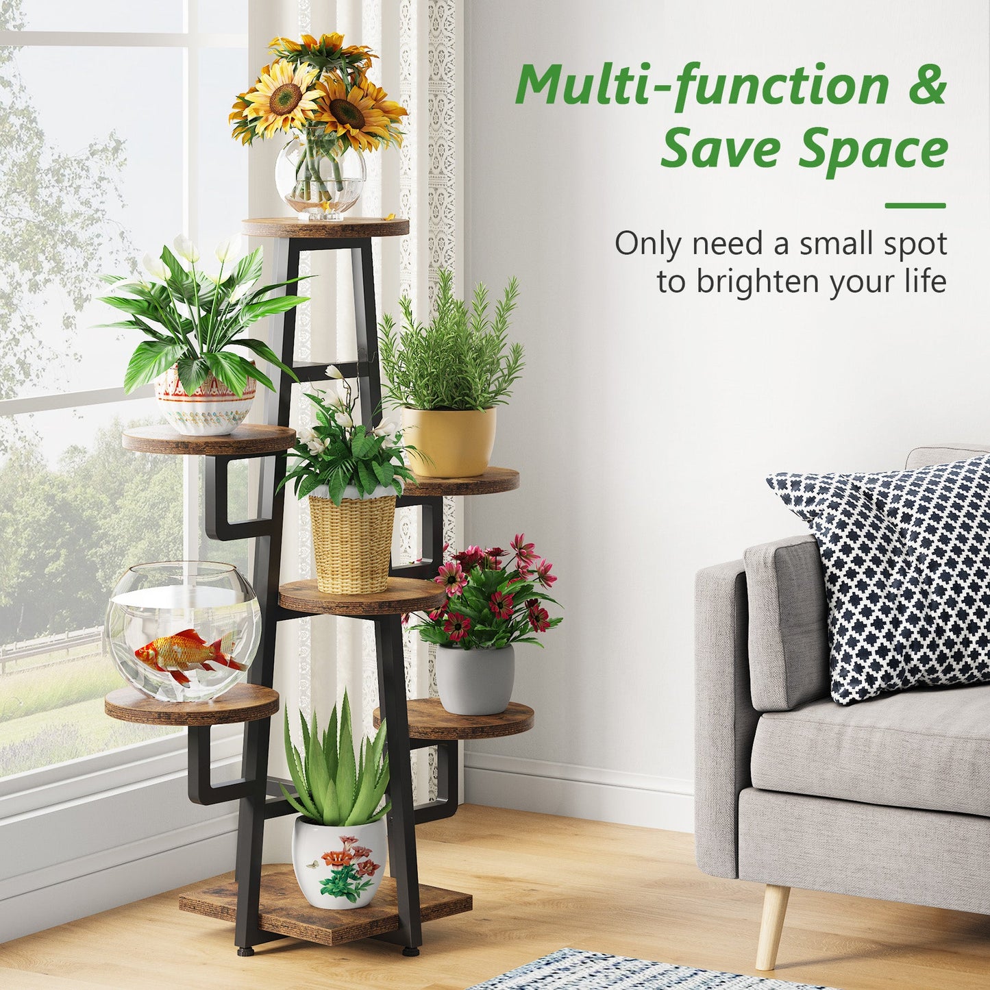 Plant Stand, 7 Tier Plant Pots Holder Rack Flower Stand Shelf Tribesigns