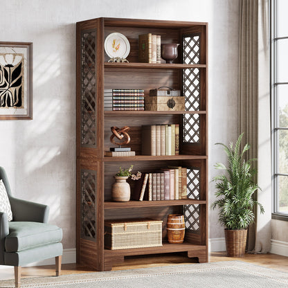 70.8" Freestanding Bookshelf, 6 - Tier Bookcase Display Rack Storage Shelves Tribesigns