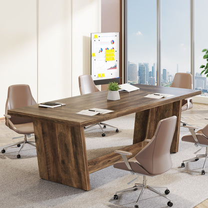 70.8 - Inch Executive Desk, Wood Study Computer Desk Writing Table Tribesigns