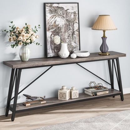 70.9" Console Table, Extra Long Sofa Table Behind Couch Tribesigns