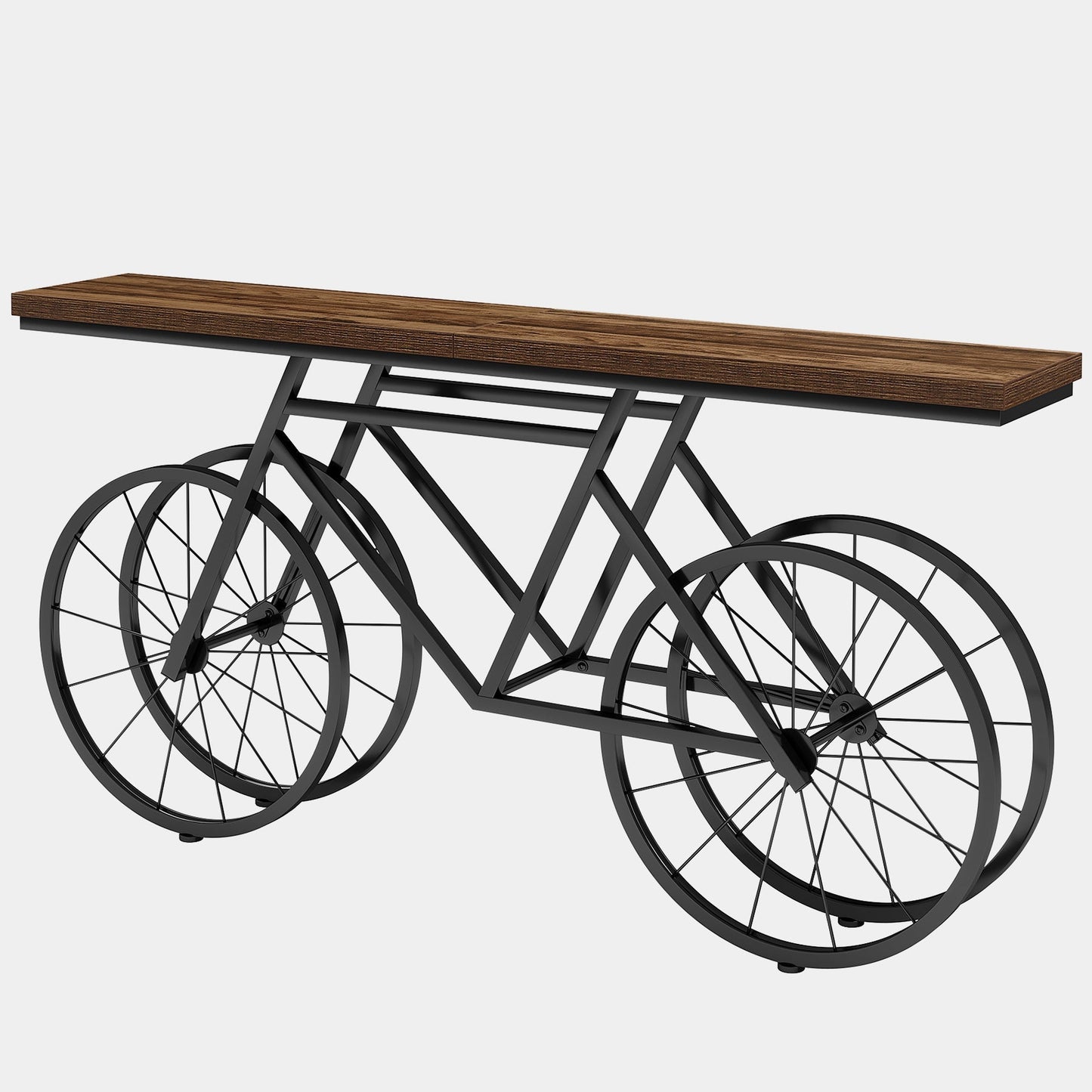 70.9" Console Table, Extra Long Sofa Table with Bicycle Base Tribesigns