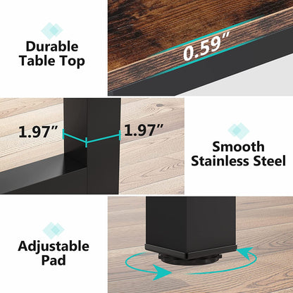 Tribesigns Conference Table, Rectangular Meeting Seminar Table Boardroom Desk Tribesigns