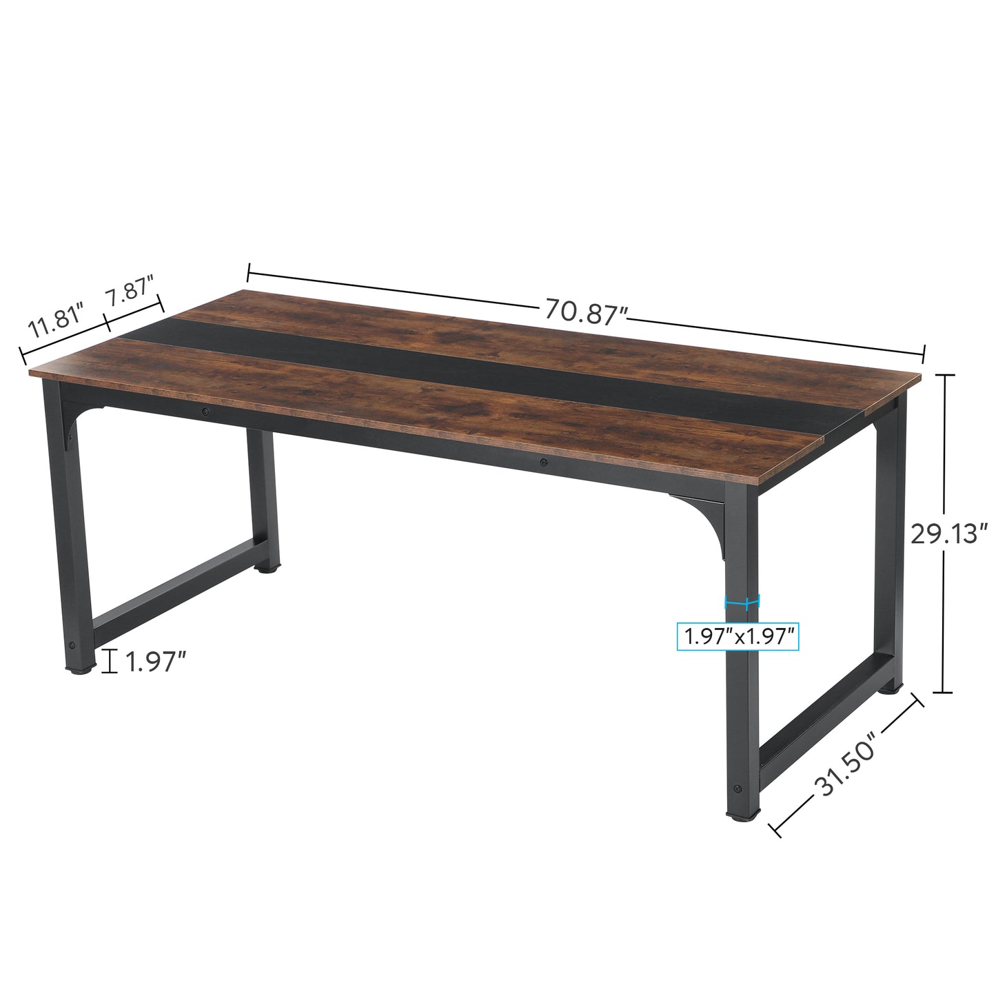 Simple Conference Table, Rectangular Meeting Table Computer Desk