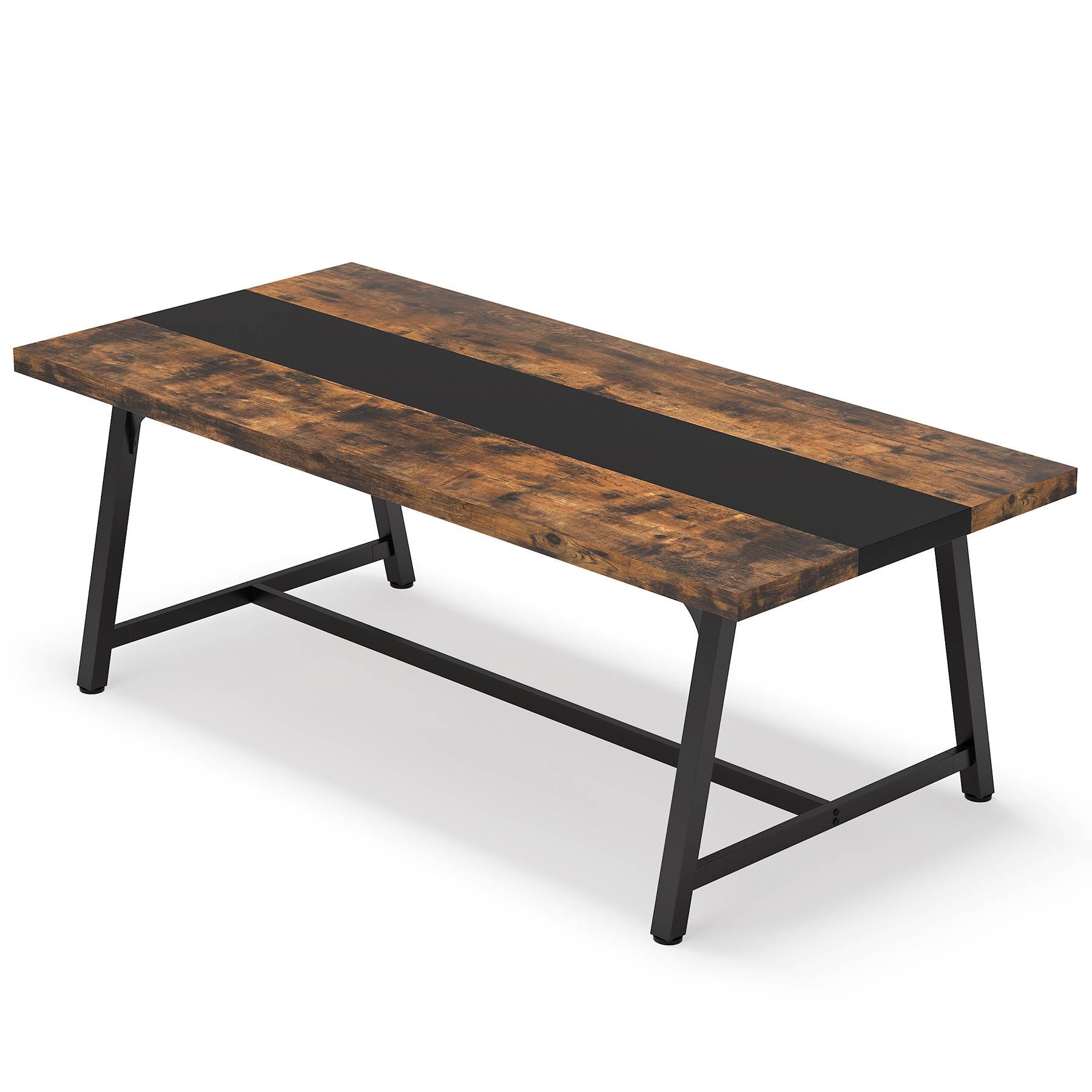 Dining Table for 8 People, 70.87" Rectangular Wood Kitchen Table Tribesigns