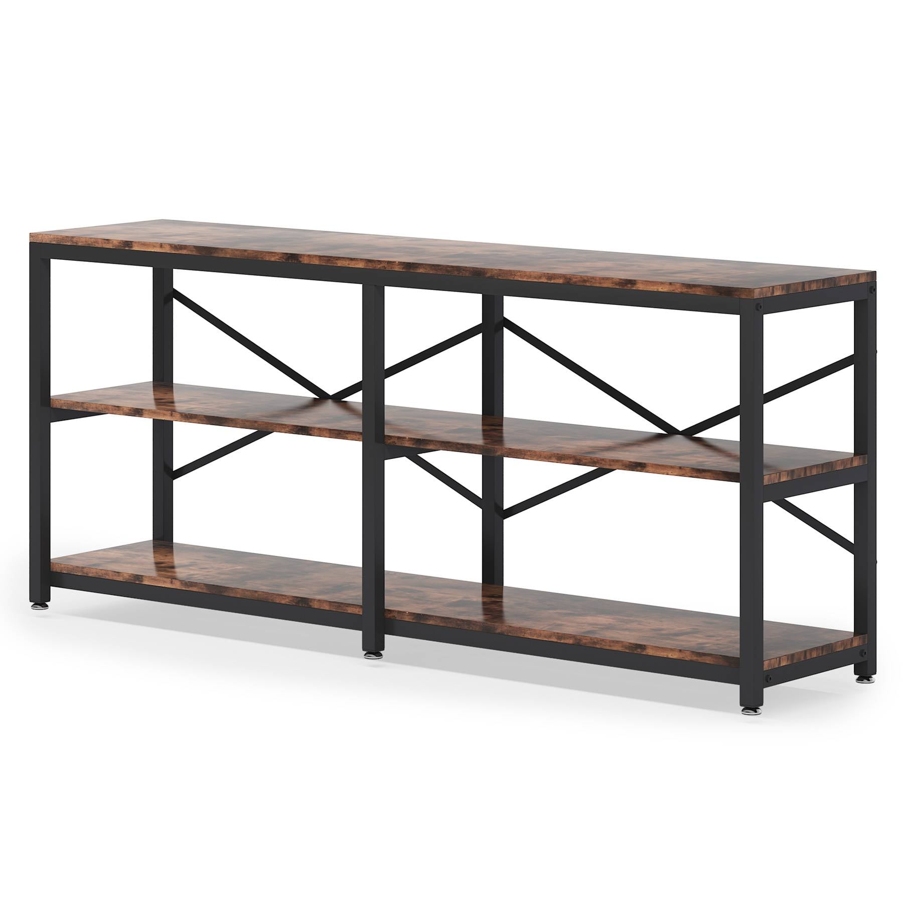 Console Table, 70.9 inch Long Sofa Table with Storage Shelves Tribesigns