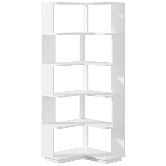 Corner Bookshelf, 6-Tier Corner Bookcase Display Rack Tribesigns