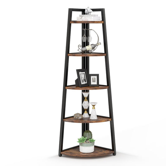 Tribesigns Corner Shelf, 70" Tall Corner Ladder Shelf Small Bookshelf Tribesigns