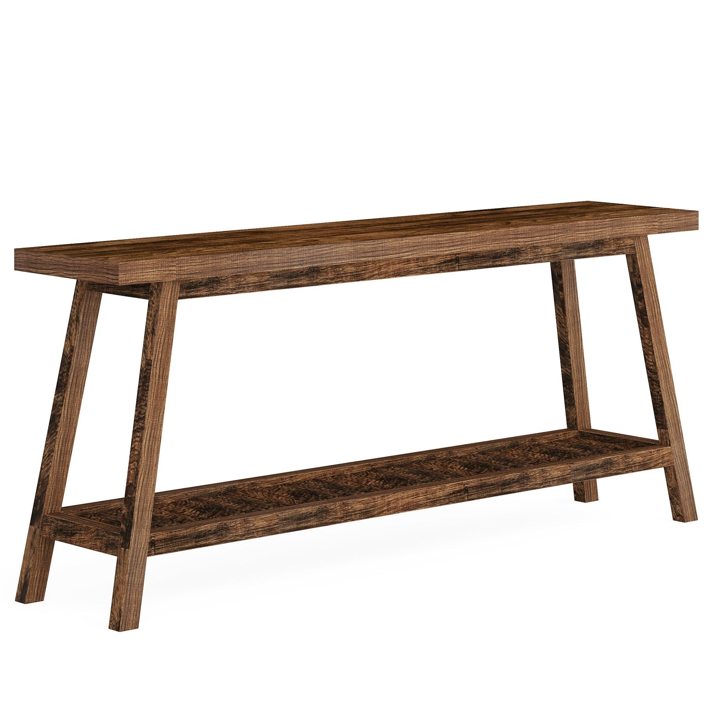 Farmhouse Console Table, 70.9" Entryway Table 2-Tier Sofa Table Tribesigns