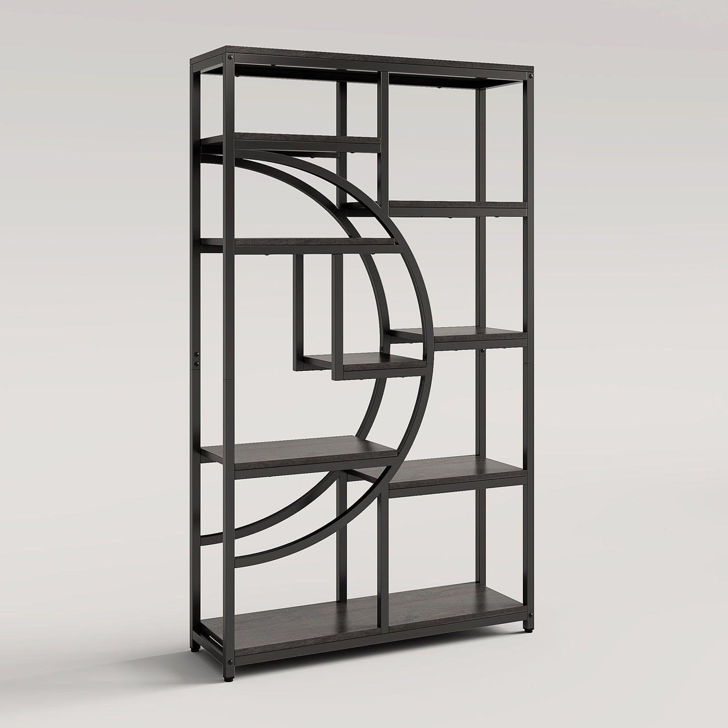 Freestanding Bookshelf, 68.9" Etagere Bookcase with 9 Open Shelves Tribesigns