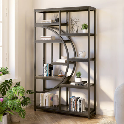 Freestanding Bookshelf, 68.9" Etagere Bookcase with 9 Open Shelves Tribesigns