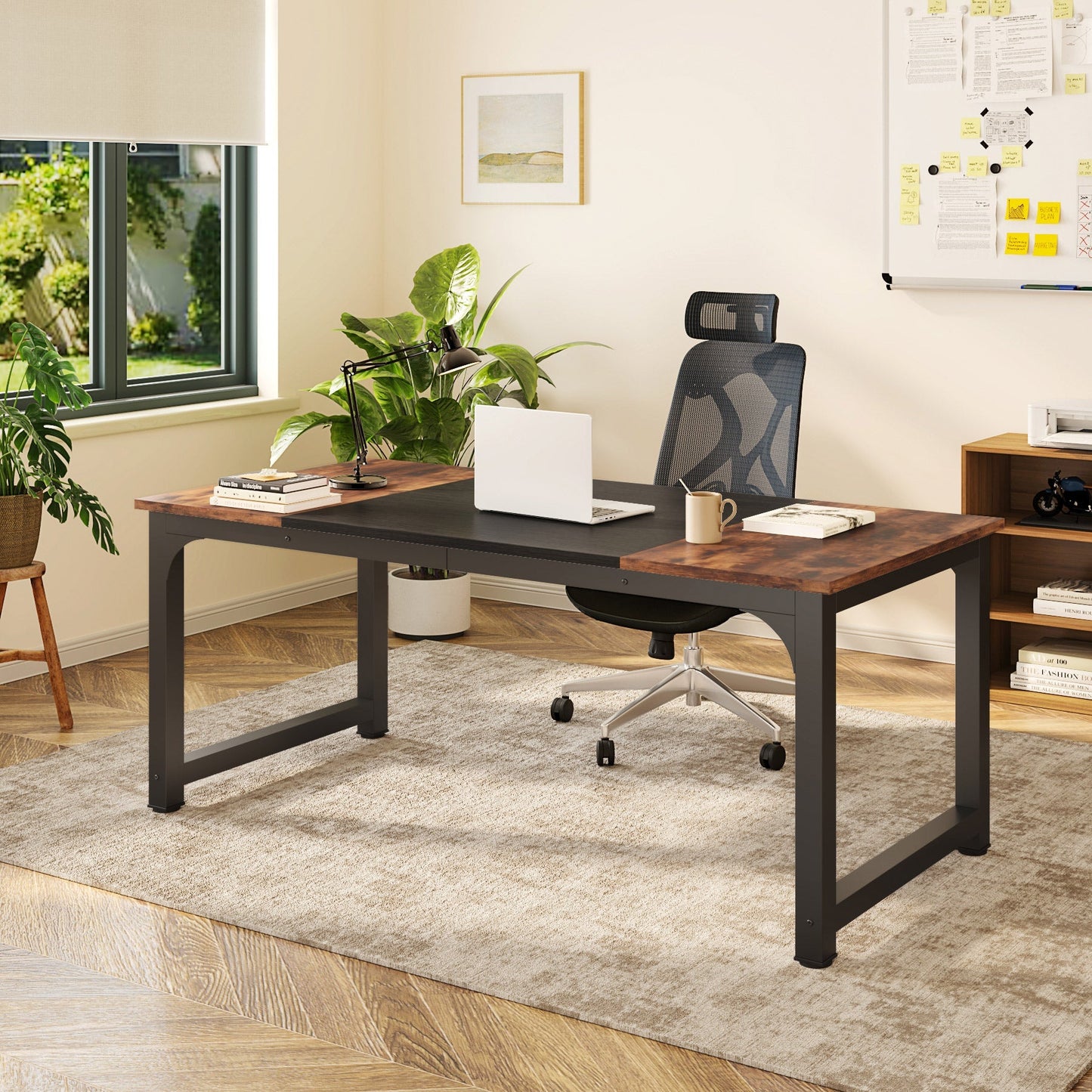 Simple Conference Table, Rectangular Meeting Table Computer Desk Tribesigns