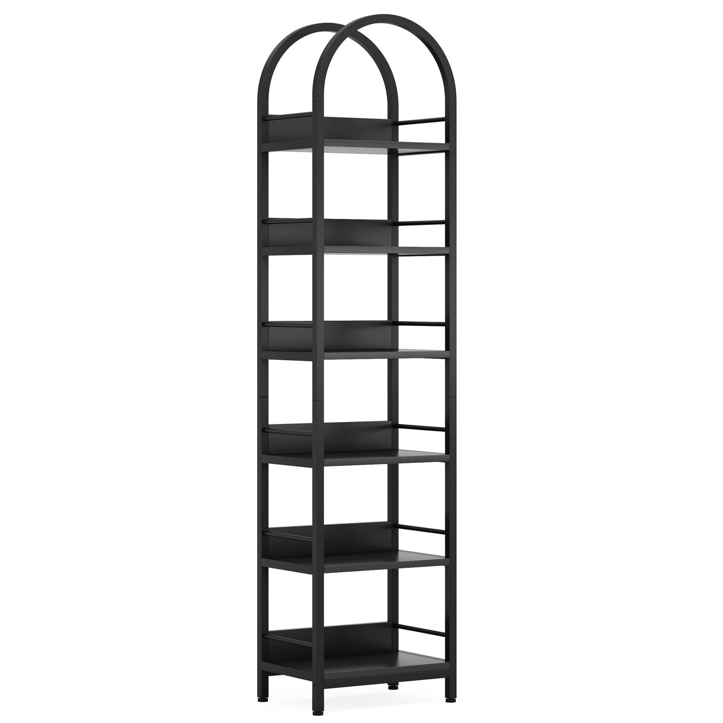 Tribesigns 6 - Tier Bookshelf, 78.7" Narrow Bookcase Arched Display Shelf Tribesigns