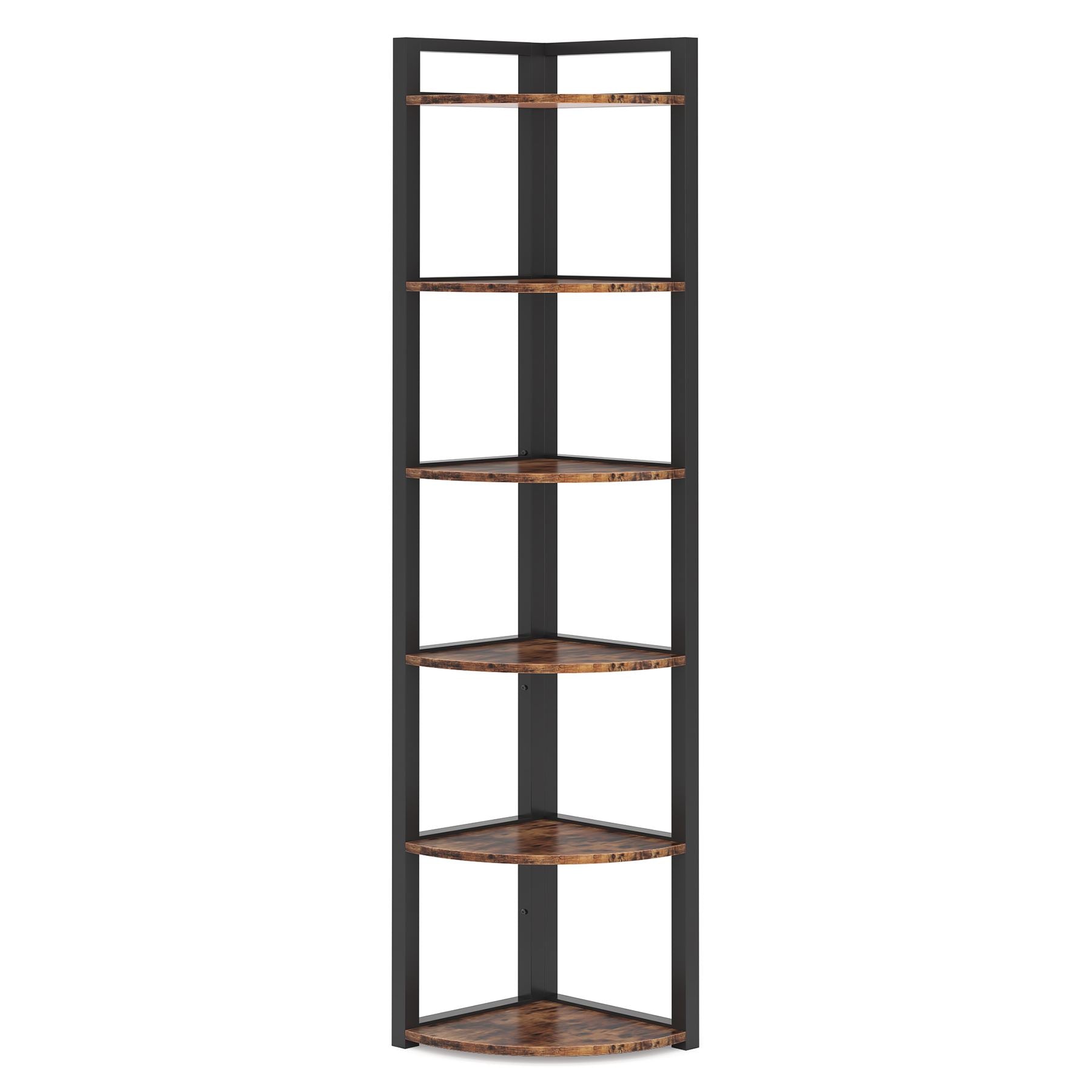 Tribesigns 6 - Tier Corner Shelf, Small Corner Bookshelf Storage Rack Tribesigns