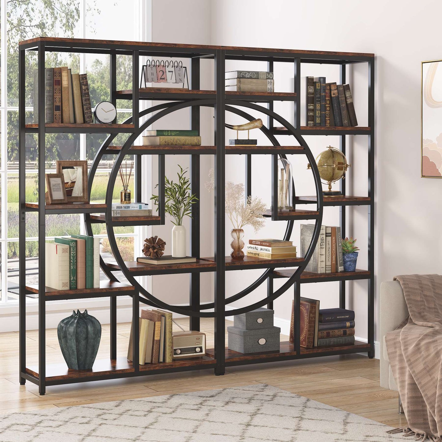 Tribesigns Freestanding Bookshelf, 68.9" Etagere Bookcase with 9 Open Shelves Tribesigns