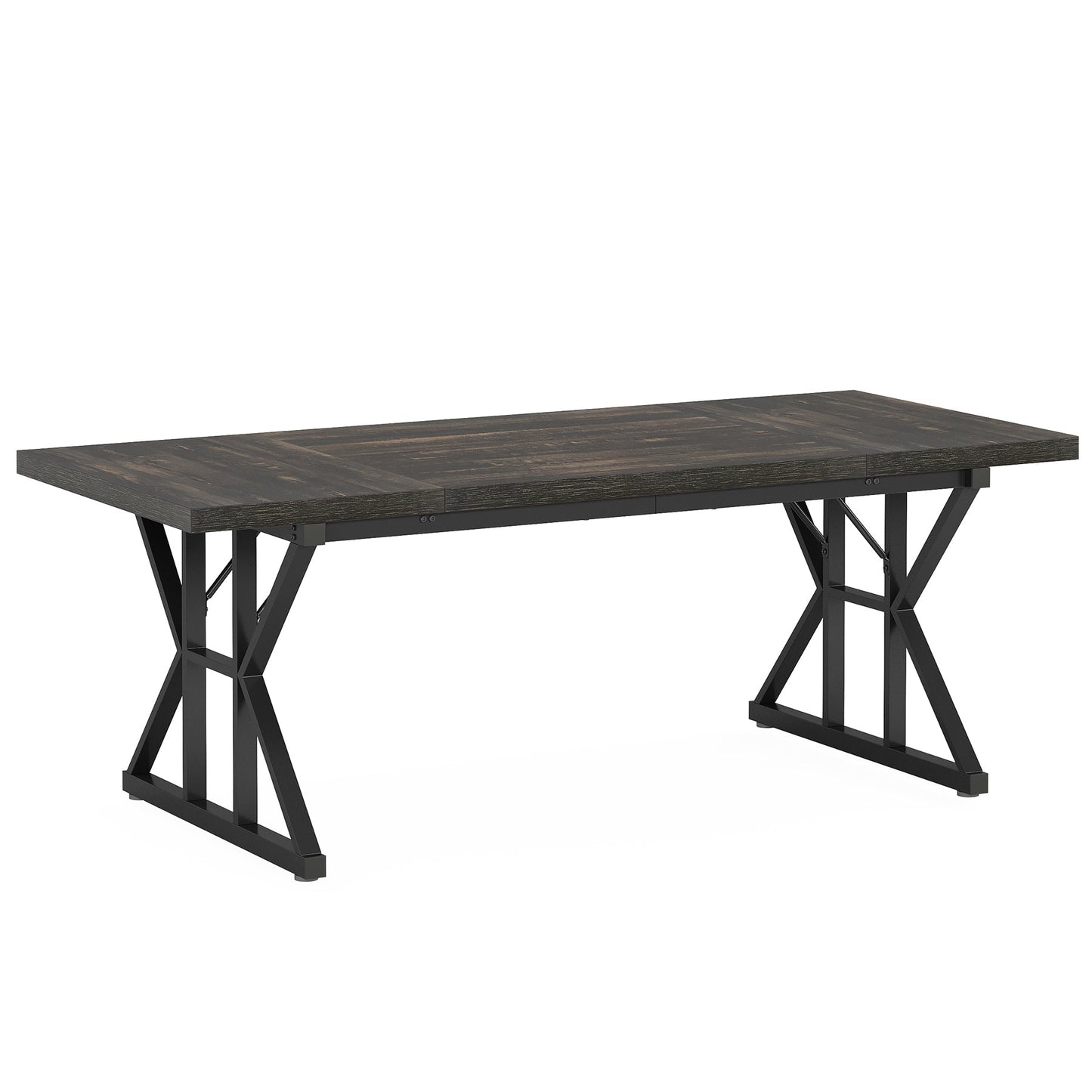 Wood Dining Table, Farmhouse 70.8" Kitchen Table for 6 People Tribesigns