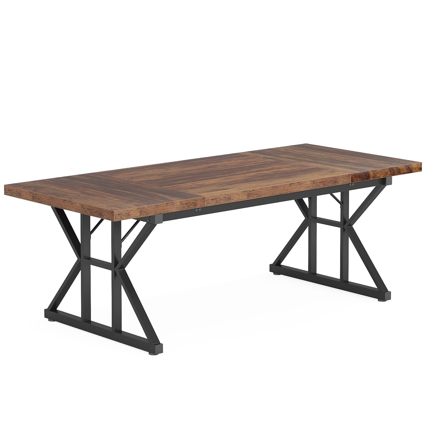 Wood Dining Table, Farmhouse 70.8" Kitchen Table for 6 People Tribesigns